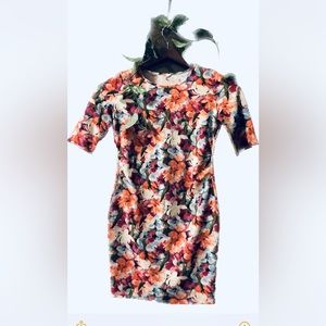 PINKBLUSH maternity dress large orange/pink